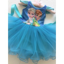 Lady Lou Frozen Elsa Kostümü Doğum Günü Çok Kabarık Kostüm Kız Çocuk Elbise Özel Üretim Frozen Prenses Elsa Kostüm Tüllü Kabarık