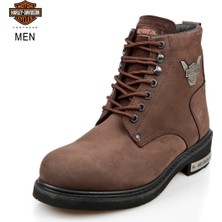 Harley Davidson Gibson Erkek Bot Dark Brown - Crazy Deri