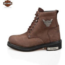 Harley Davidson Gibson Erkek Bot Dark Brown - Crazy Deri