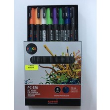 Uni Posca Pc-3m 0.9-1.3 mm Su Bazlı Boyama Markörü Seti Ana Renkler 8 Renk