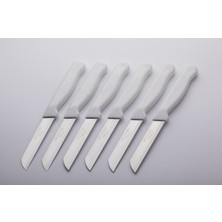  Solingen Meyve Sebze Bıçağı 6 Adet Simli Desen   (1.kalite,tırtıklı)