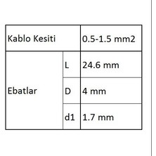 GWEST GBY251 Ek Muf Izoleli Kablo Ucu 20 Adet