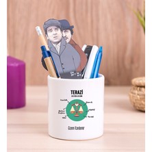 Hediye Dükkanı Kişiye Özel Terazi Burcuna Hediye Seramik Kalemlik