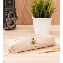 Hediye Dükkanı Kişiye Özel Aslan Burcuna Hediye Keten Bez Kalemlik