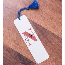 Hediye Dükkanı Kişiye Özel Baş Harfli Üzeri Isim Yazılı Kitap Ayracı