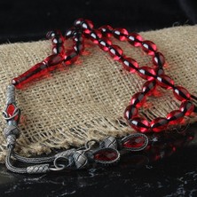 İnan Tesbih Ateş-I Kehribar Gümüş Kazazlı Tesbih