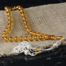 İnan Tesbih 1000 Ayar Kazaz Püsküllü Sıkma Kehribar Tesbih