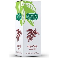 Alvin Argan Yağı, Soğuk Sıkım ve Doğal, Saç Bakımı, 20 ml