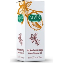 Alvin At Kestanesi Yağı, Soğuk Sıkım ve Doğal,  Horse Chestnut Oil, 20 ml