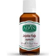 Alvin Jojoba Yağı, Soğuk Sıkım, %100 Saf ve Doğal, 20 ml