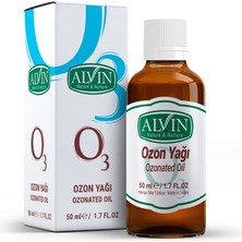 Alvin Ozon Yağı, Ozonlanmış Zeytinyağı, Soğuk Sıkım, %100 Saf ve Doğal, 50 ml