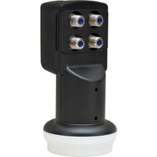 Usin 10 Metre Uydu Kablosu + Dörtlü Çıkış Çanak Uydu 4K Full Hd 3D Lnb (4 Lü Quad Lnb)