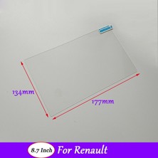 Mrtglass Renault 8.7'' Multimedya Temperli Cam Ekran Koruyucu