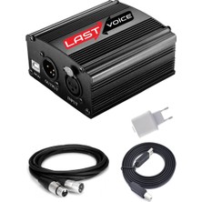 Lastvoice Ph-1000 +48V Phantom Power Ses Kartı (Usb ve XLR Kablo + Adaptör)