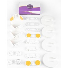 Ideal Baby 4'er Sünger Kapı Durdurucu+Mini Çok Amaçlı Kilit+Kapak Kilidi+Köşe Kilidi+Priz Kapağı