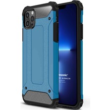 Microsonic Apple iPhone 13 Pro Max Kılıf Rugged Armor Mavi