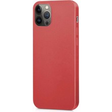 Microsonic Matte Silicone Apple iPhone 13 Pro Max Kılıf Kırmızı