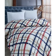 Komfort Home Tek Kişilik Baskılı Pamuklu Silikon Yorgan + Yastık