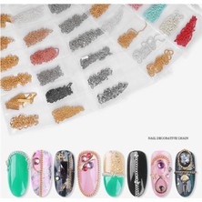 Tırnak Süsleme Nail Art zincir siyah (f598-6)