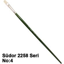 Südor 2258 Seri Düz Kesik Uçlu Kıl Fırça No 4