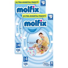 Molfix Bebek Bezi Comfort Fix Ultra Avantaj Paketi Maxi 4 Beden 272 Adet