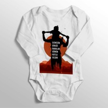 Limon Erkek Bebek Beyaz Evimizin Direği Babalar Günü Hediyesi Zıbını