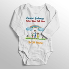 Limon Unisex Bebek Beyaz Canımız Babamız Babalar Günü Zıbını