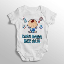 Limon Dayı Bana Bez Al Yazılı Baskılı Bebek Zıbın