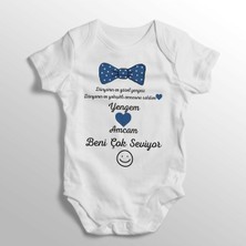 Limon Dünyanın En Güzel Yengesi En Yakışıklı Amcasına Sahibim Erkek Yazılı Baskılı Bebek Zıbını