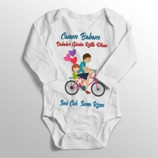 Limon Bebek Beyaz Canım Babam Seni Çok Seven Kızın Yazılı Zıbın