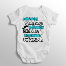 Limon Herkes Yakışıklı Görsün Nede Olsa Amcamın Yeğeniyim Yazılı Baskılı Bebek Zıbını