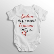 Limon Dedem Hazır Mısın Torunun Geliyor Yazılı Baskılı Bebek Zıbını