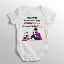 Limon Bazı Süper Kahramanların Pelerini Yoktur Biz Onlara Baba Diyoruz Baskılı Bebek Zıbını
