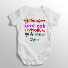 Limon Babacığım Seni Çok Seviyorum Iyi Ki Varsın Kızın Baskılı Bebek Zıbını