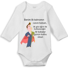 Limon Baba Benim Ilk Kahramanımsın Baskılı Zıbın
