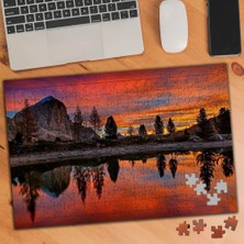 Asilmeydan Kızıl Gökyüzü Doğa Manzarası 240 Parça Puzzle YAPBOZ-75116