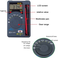 Carino Test Kurşun Yükseltme Dijital Ac / Dc Mini Multimetre Gerilim Akım Test Cihazı Multimetre Cep Otomatik (Yurt Dışından)