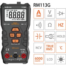 Carino 113G-Turuncu RM113G 6000 Sayar Dijital Multimetre Otomatik Ac / Dc Gerilim Ölçer Ncv RM113E (Yurt Dışından)