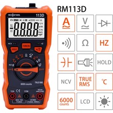 Carino 113D Turuncu Multimetre Dijital Profesyonel Multimetreler Test 10A Otomatik Aralığı Ac / Dc Gerilim (Yurt Dışından)