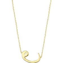 Engingold 14 Ayar Altın Vav Harfli Kolye