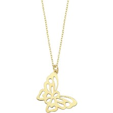 Engingold 14 Ayar Altın Kelebek Kolye