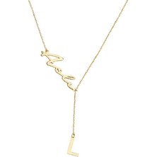 Engingold 14 Ayar Altın Isim Kolye