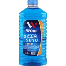 Wörf Kışlık Oto Bakım Seti ( 2,5 Lt. 30°c Kışlık Cam Suyu & Buz Çözücü & Buz Kazıyıcı &  20 cm Çekçek & 4'lü Bez )