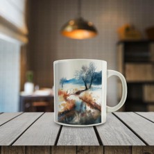 Asilmeydan Yağlı Boya Efekti Manzara Baskılı Hediyelik Kupa Bardak-00147