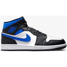 Nike Air Jordan 1 Mid Black White Royal 554724-140 Sneaker Ayakkabı