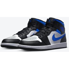 Nike Air Jordan 1 Mid Black White Royal 554724-140 Sneaker Ayakkabı