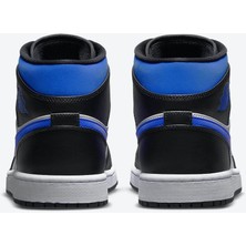 Nike Air Jordan 1 Mid Black White Royal 554724-140 Sneaker Ayakkabı