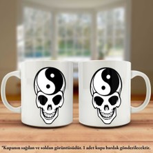 Asilmeydan Asil Hediyelik Yin Yang - Kuru Kafatası - Kupa Bardak - Hediyelik