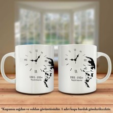 Asilmeydan Asil Hediyelik Çift Yön Renkli Baskılı 10 Kasım - Saat 9.05 -Mustafa Kemal Atatürk Günü Kupa Bardak