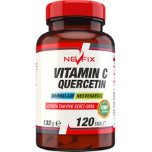 Nevfix Vitamin C Quercetin Bromelain 120 Tablet